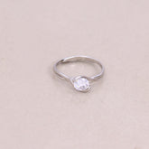 Silver Curvy Single  Adjustable Ring